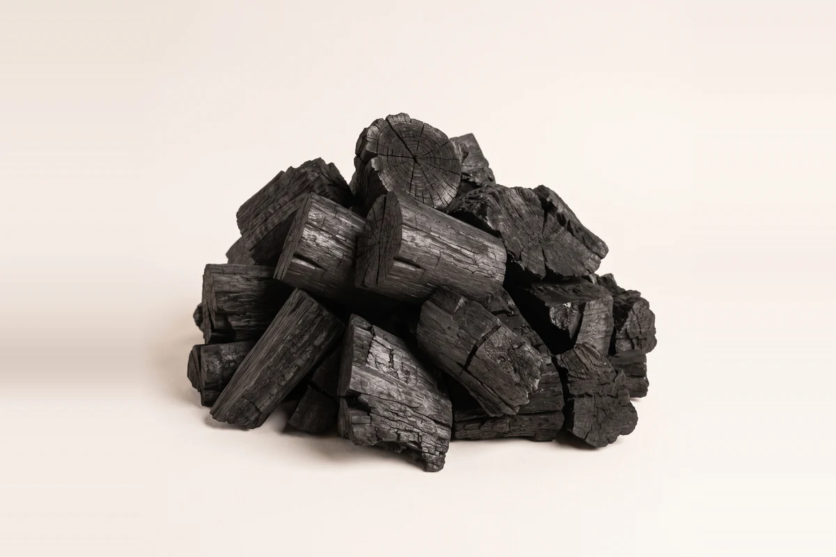 Illustrative studio concept of charcoal