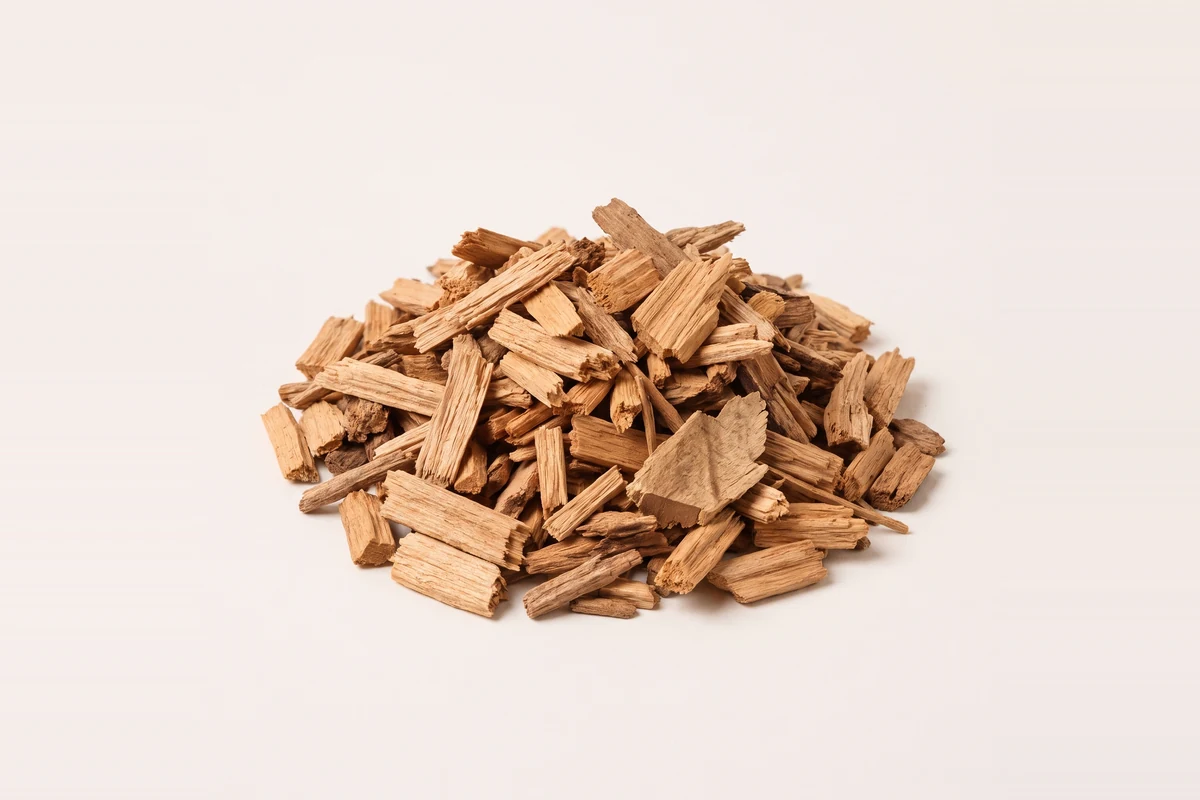 Illustrative studio concept of wood chips